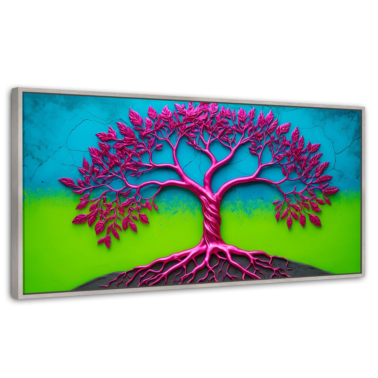 Cuadros Decorativos Canvas Revolution | Arbol Vida Mistico | Panoramico | Portada | Marco Blanco