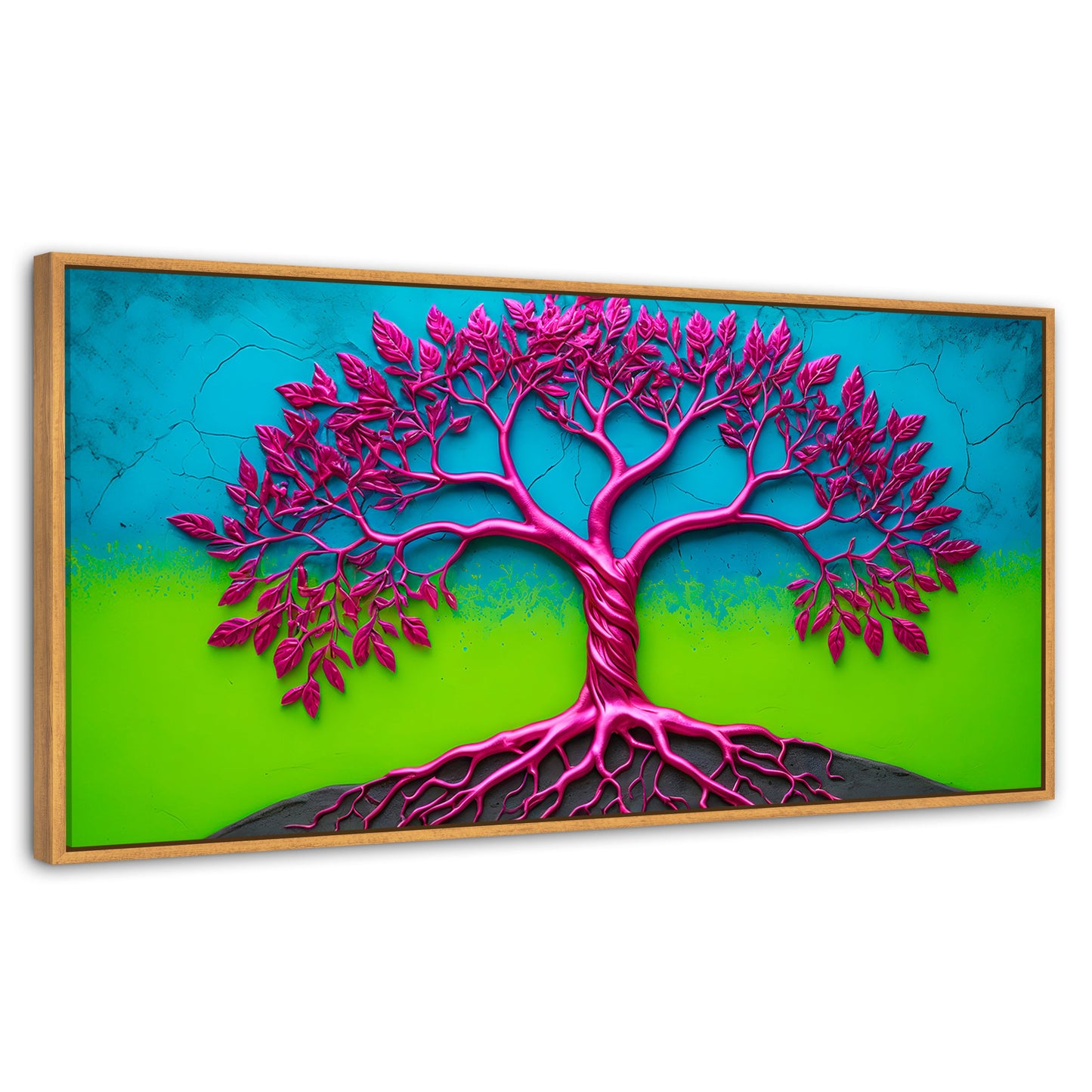 Cuadros Decorativos Canvas Revolution | Arbol Vida Mistico | Panoramico | Portada | Marco Negro