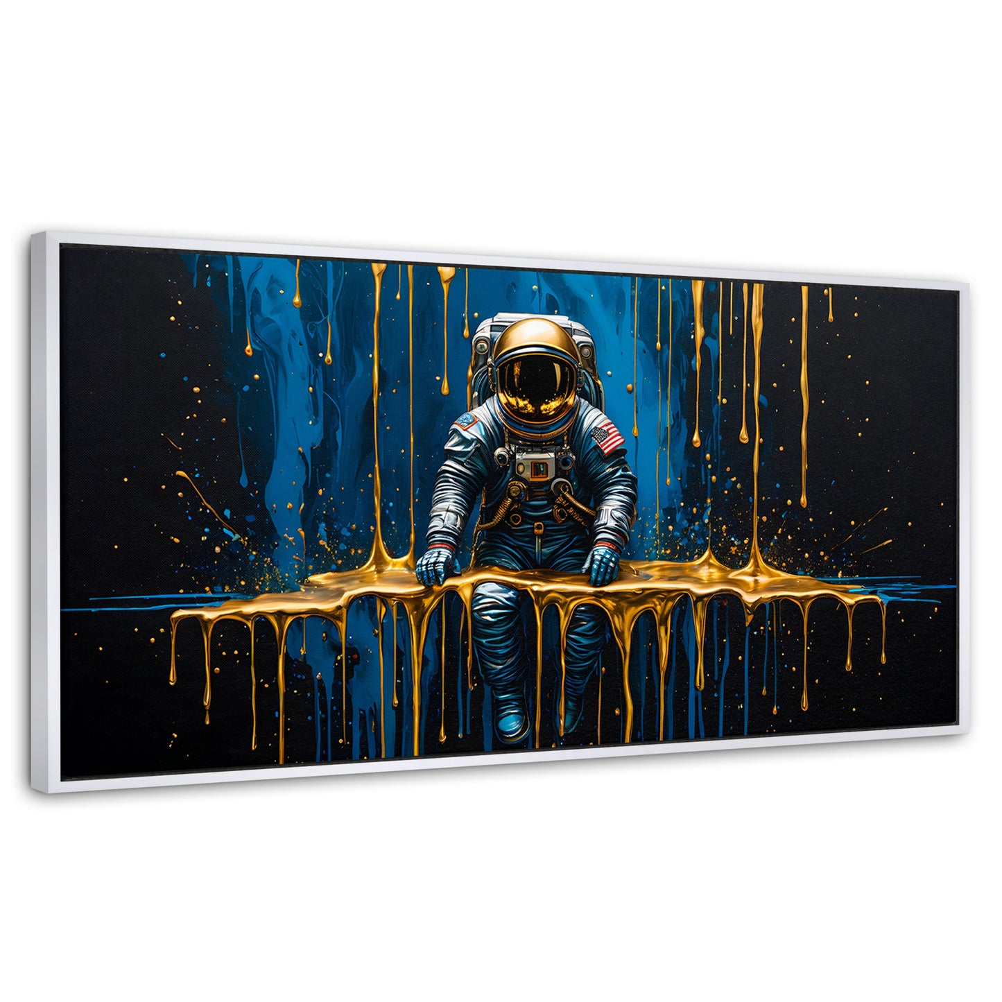 Cuadros Decorativos Canvas Revolution | Astronauta Dorado | Panoramico | Portada
