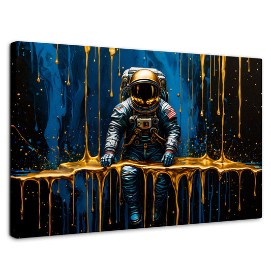Cuadros Decorativos Canvas Revolution | Astronauta Dorado | Rectangular | Portada