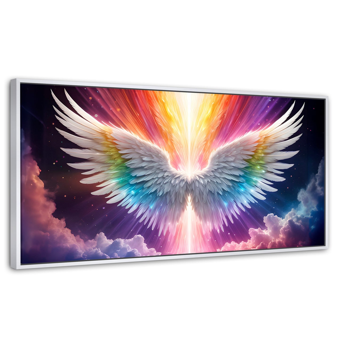 Cuadros Decorativos Canvas Revolution | Aura Angelical | Panoramico | Portada | Marco Dorado