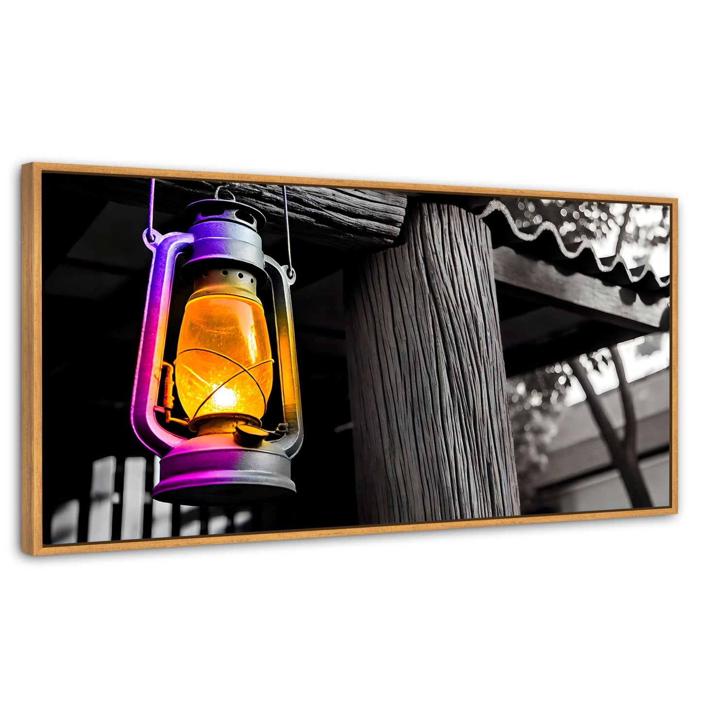 Cuadros Decorativos Canvas Revolution | Brillo En El Muelle | Panoramico | Portada | Marco Negro