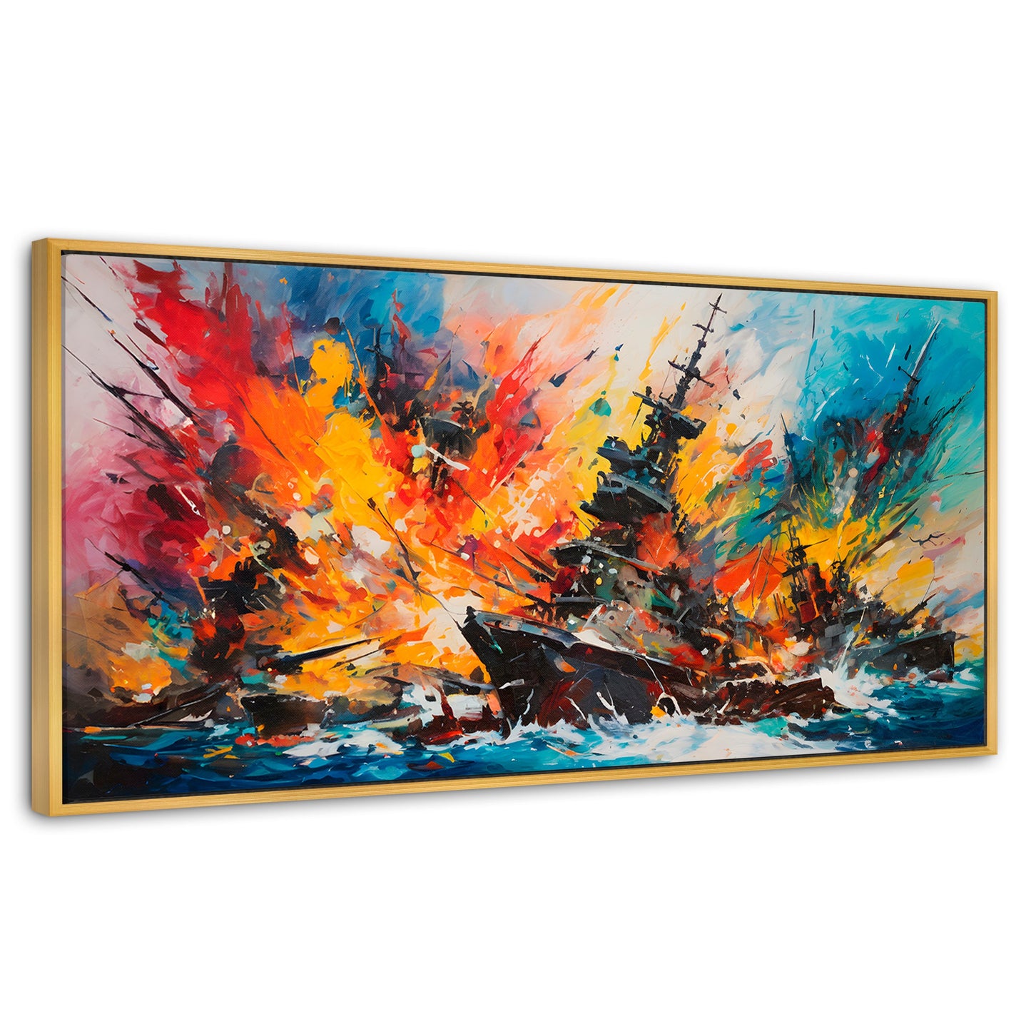 Cuadros Decorativos Canvas Revolution | Buque Explosivo | Panoramico | Portada