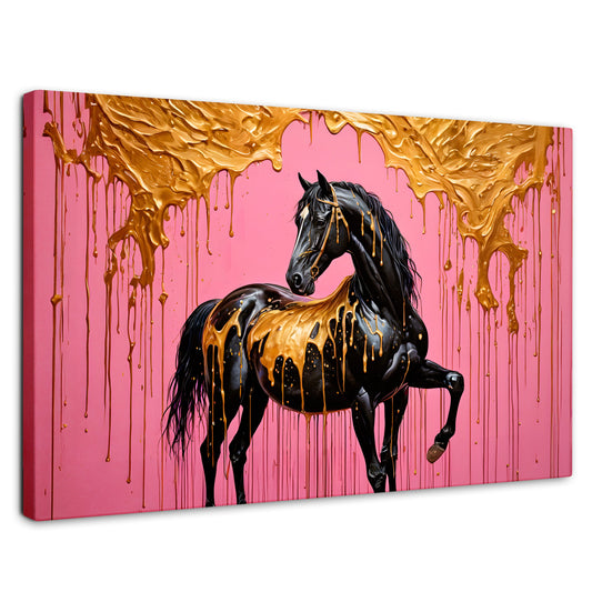 Cuadros Decorativos Canvas Revolution | Caballo Oro Rosa | Rectangular | Portada