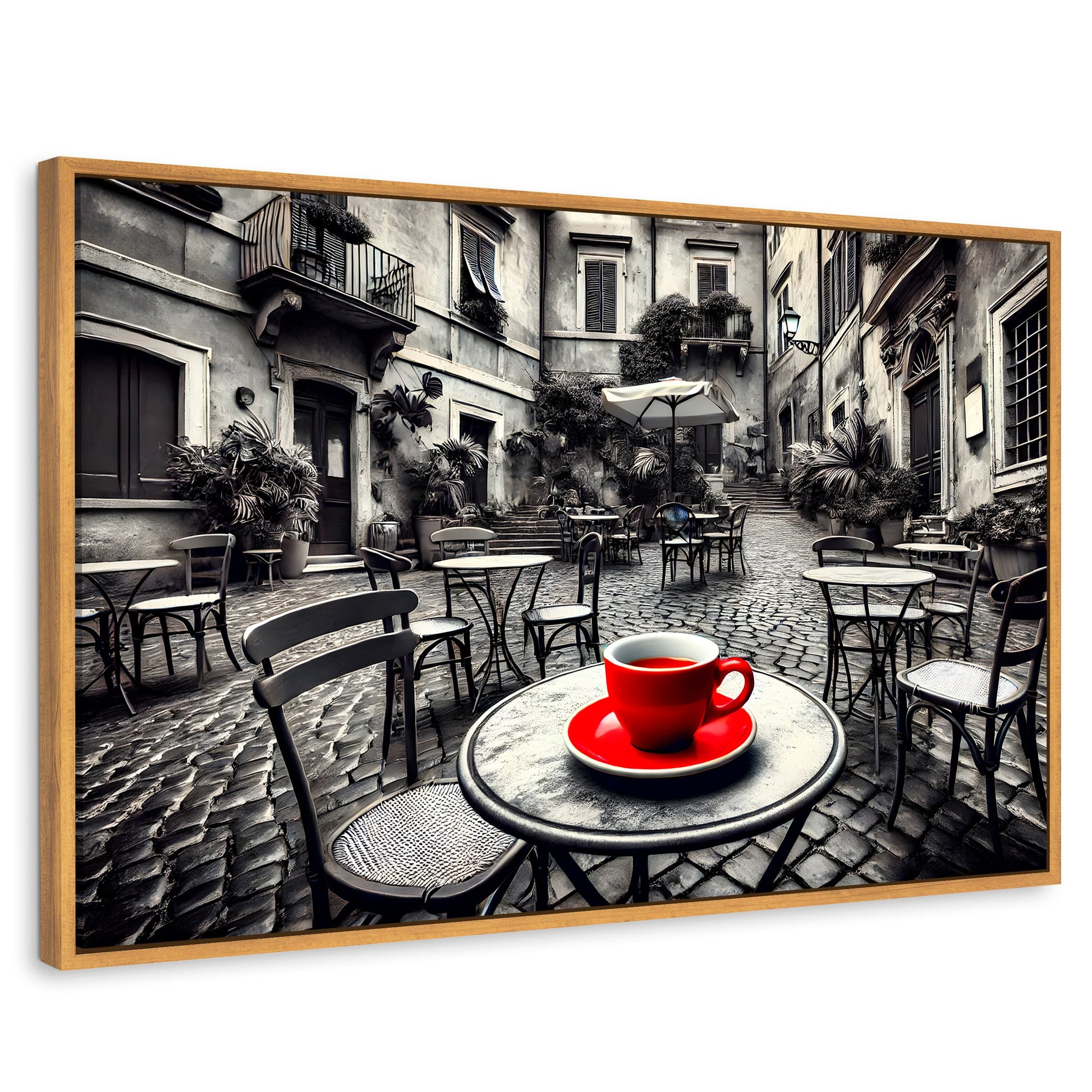Cuadros Decorativos Canvas Revolution | Cafe Y Silencio | Rectangular | Portada | Marco Madera