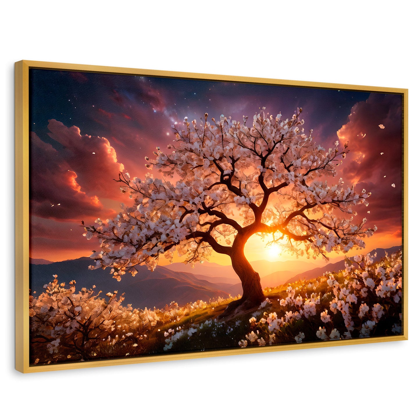 Cuadros Decorativos Canvas Revolution | Calido Resplandor | Rectangular | Portada | Marco Dorado