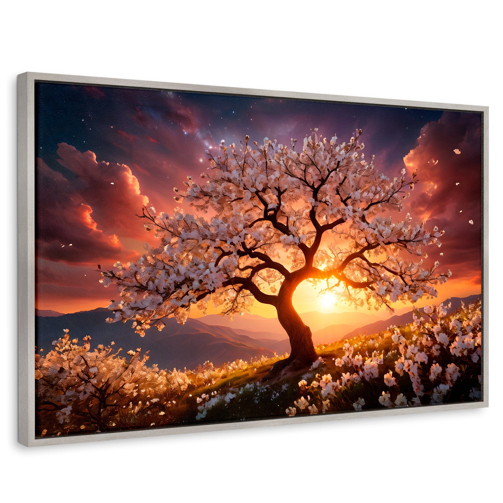 Cuadros Decorativos Canvas Revolution | Calido Resplandor | Rectangular | Portada | Marco Plateado