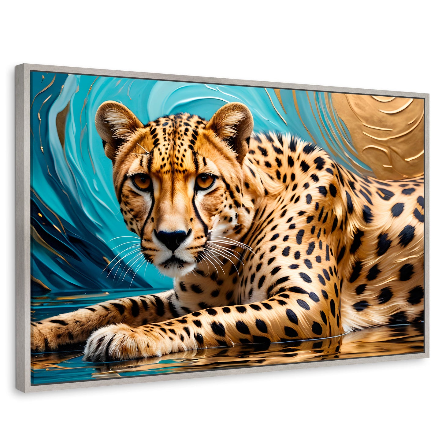 Cuadros Decorativos Canvas Revolution | Chita Majestuosa | Rectangular | Portada | Marco Plateado