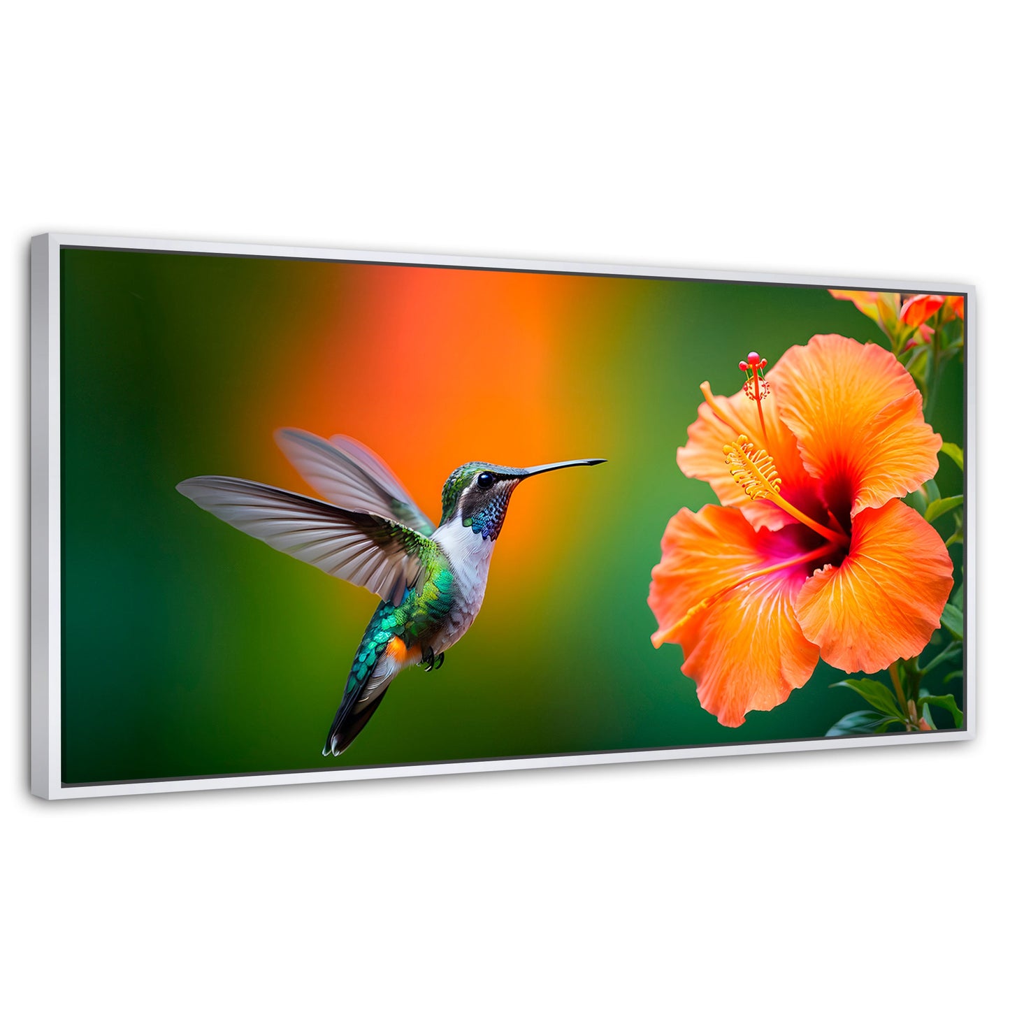 Cuadros Decorativos Canvas Revolution | Colibri Simpleza | Panoramico | Portada | Marco Dorado