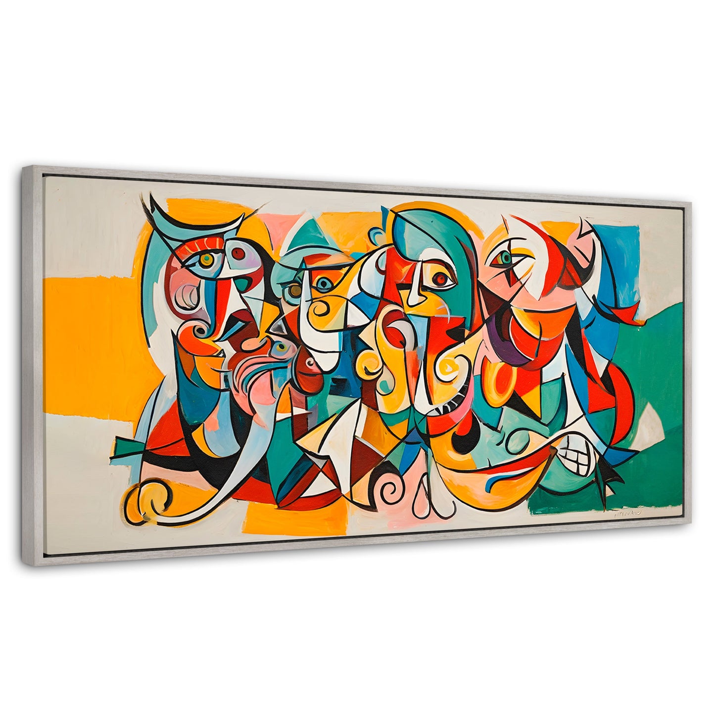 Cuadros Decorativos Canvas Revolution | Colorido Cubismo | Panoramico | Portada