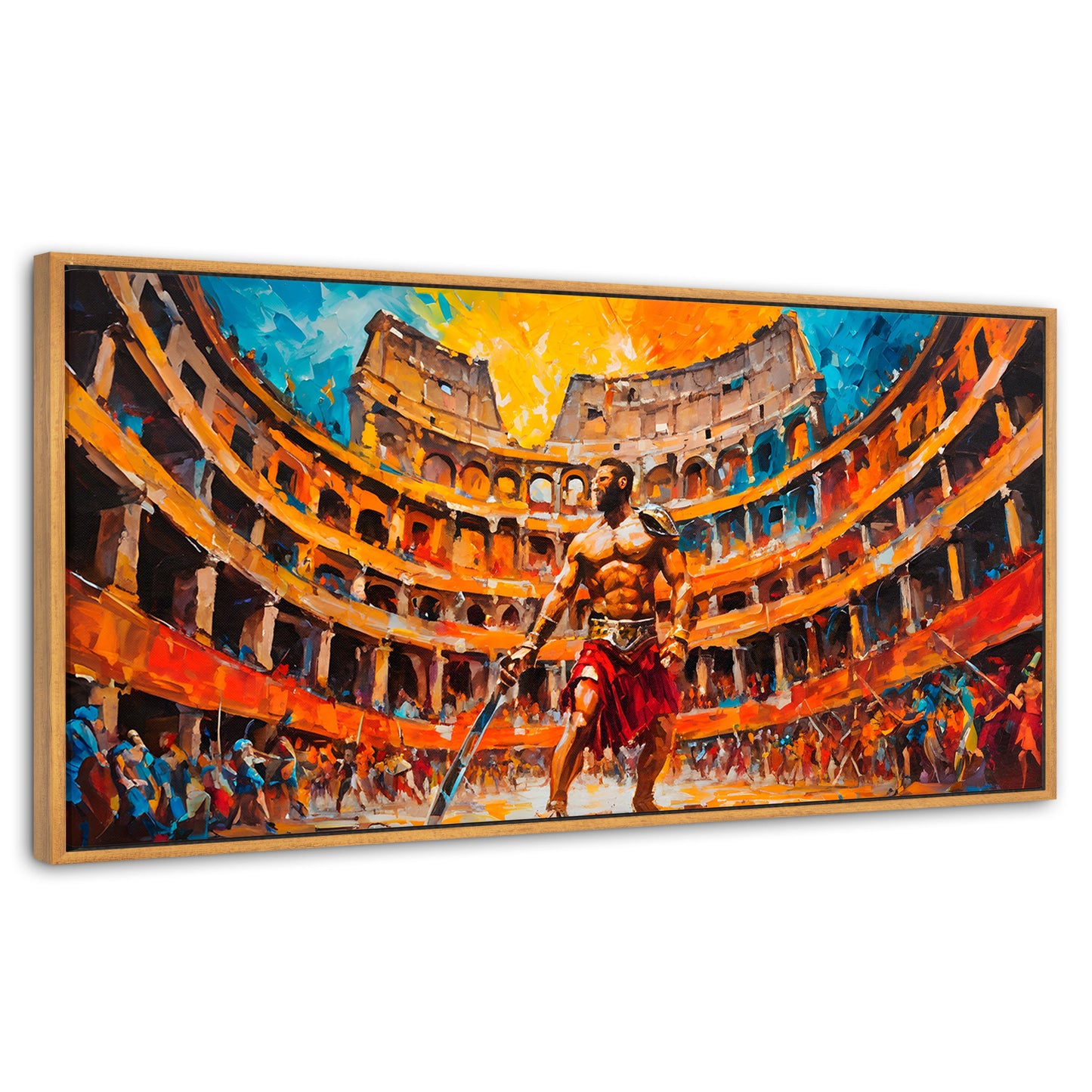 Cuadros Decorativos Canvas Revolution | Combate Gladiador | Panoramico | Portada
