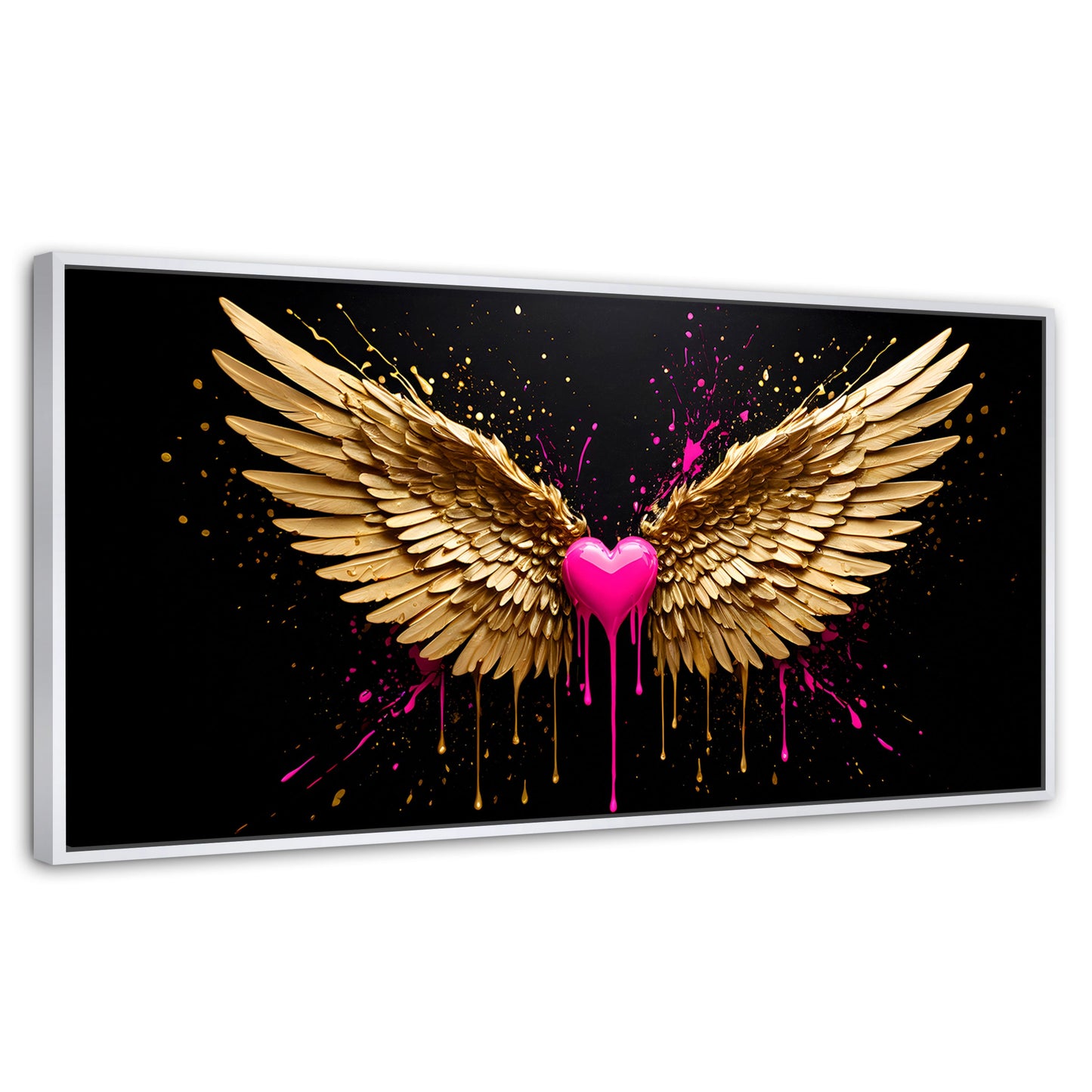 Cuadros Decorativos Canvas Revolution | Corazon Divino | Panoramico | Portada | Marco Dorado