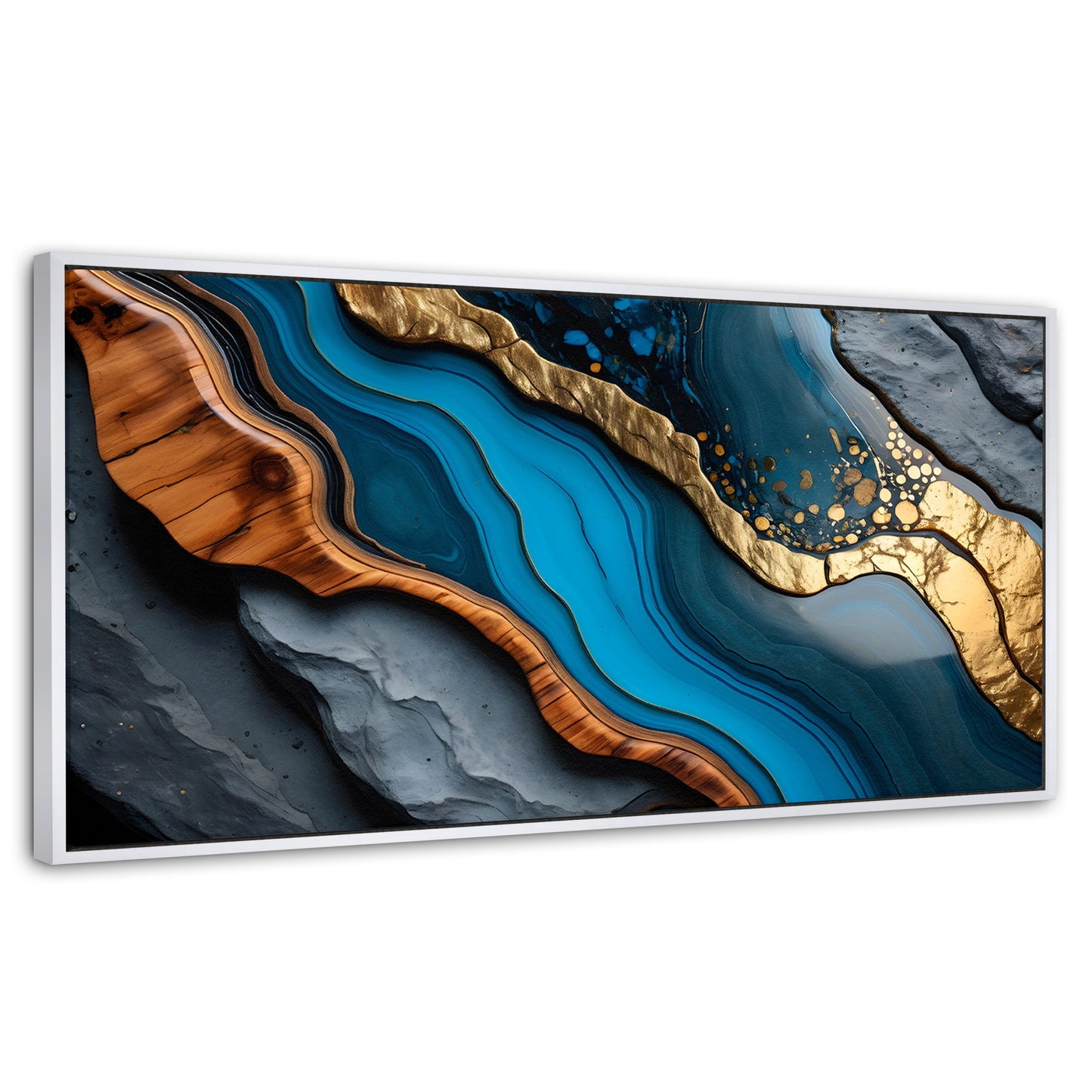 Cuadros Decorativos Canvas Revolution | Corriente Turquesa | Panoramico | Portada