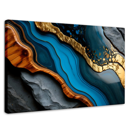 Cuadros Decorativos Canvas Revolution | Corriente Turquesa | Rectangular | Portada