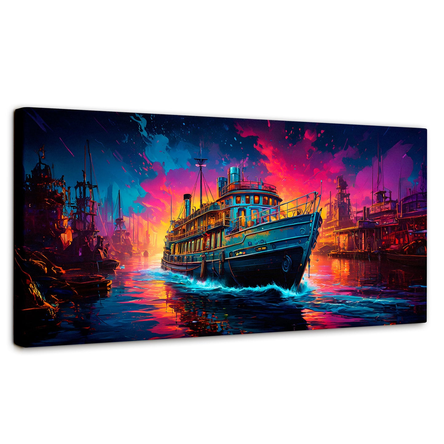 Cuadros Decorativos Canvas Revolution | Crepusculo Acuatico | Panoramico | Portada | Marco SinMarco