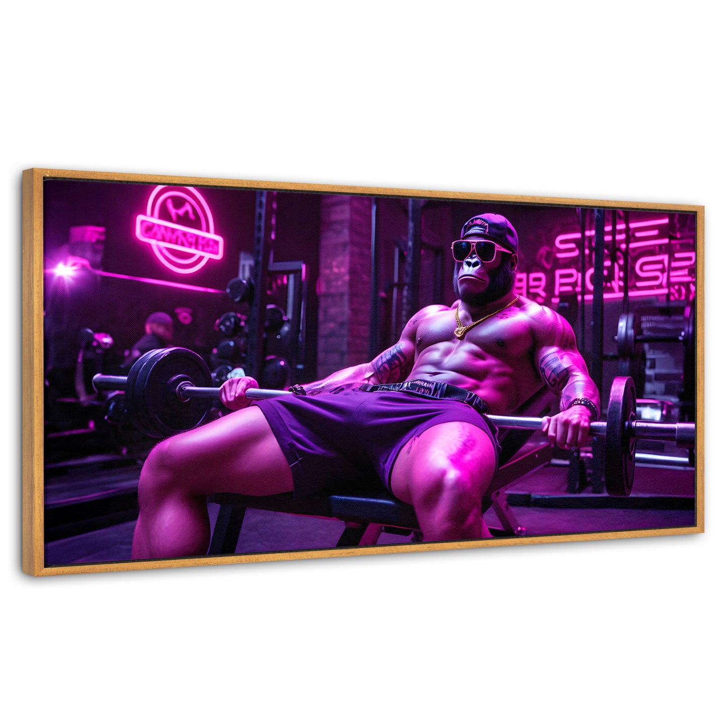 Cuadros Decorativos Canvas Revolution | Culturista Gorila | Panoramico | Portada