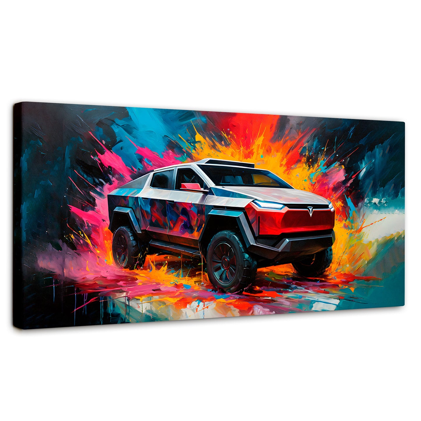 Cuadros Decorativos Canvas Revolution | Cyber Colors Truck | Panoramico | Portada
