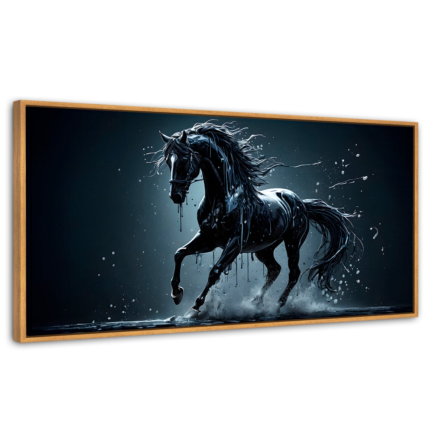 Cuadros Decorativos Canvas Revolution | Elegancia Nocturna | Panoramico | Portada | Marco Negro