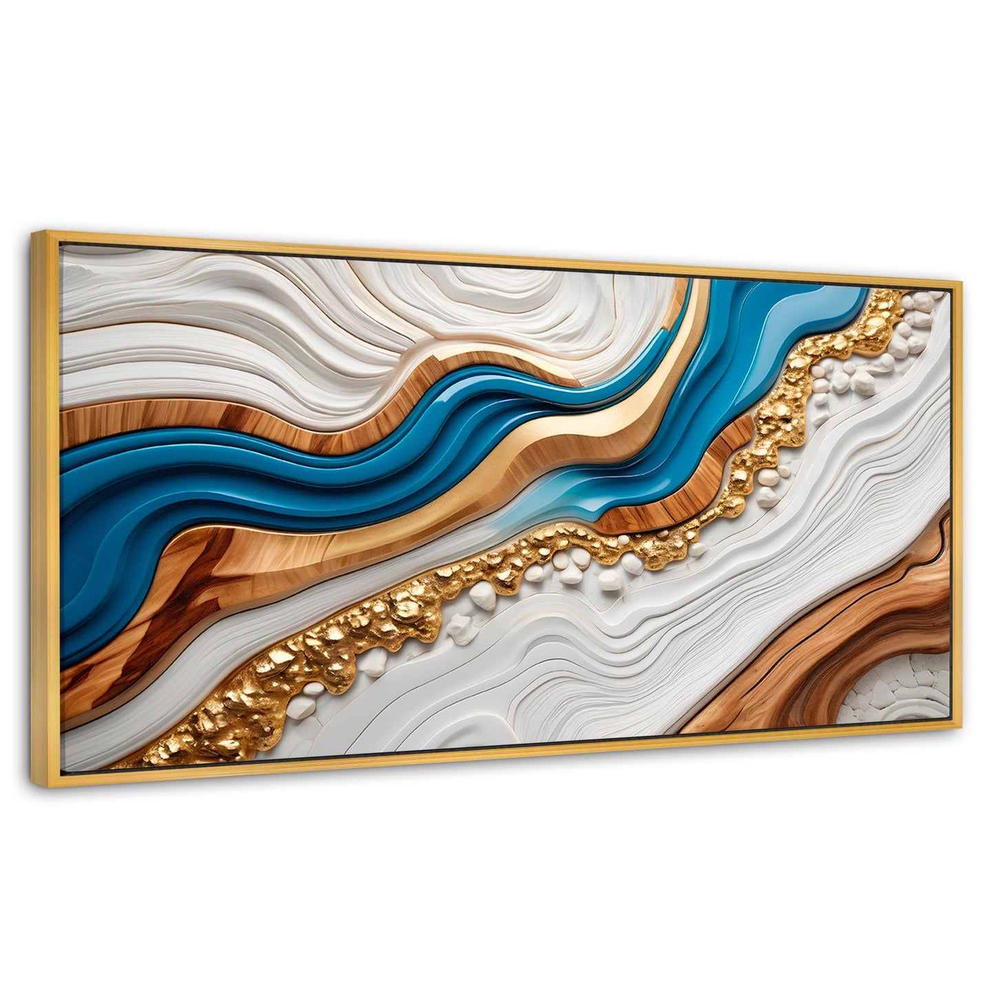 Cuadros Decorativos Canvas Revolution | Estratos Dorados | Panoramico | Portada