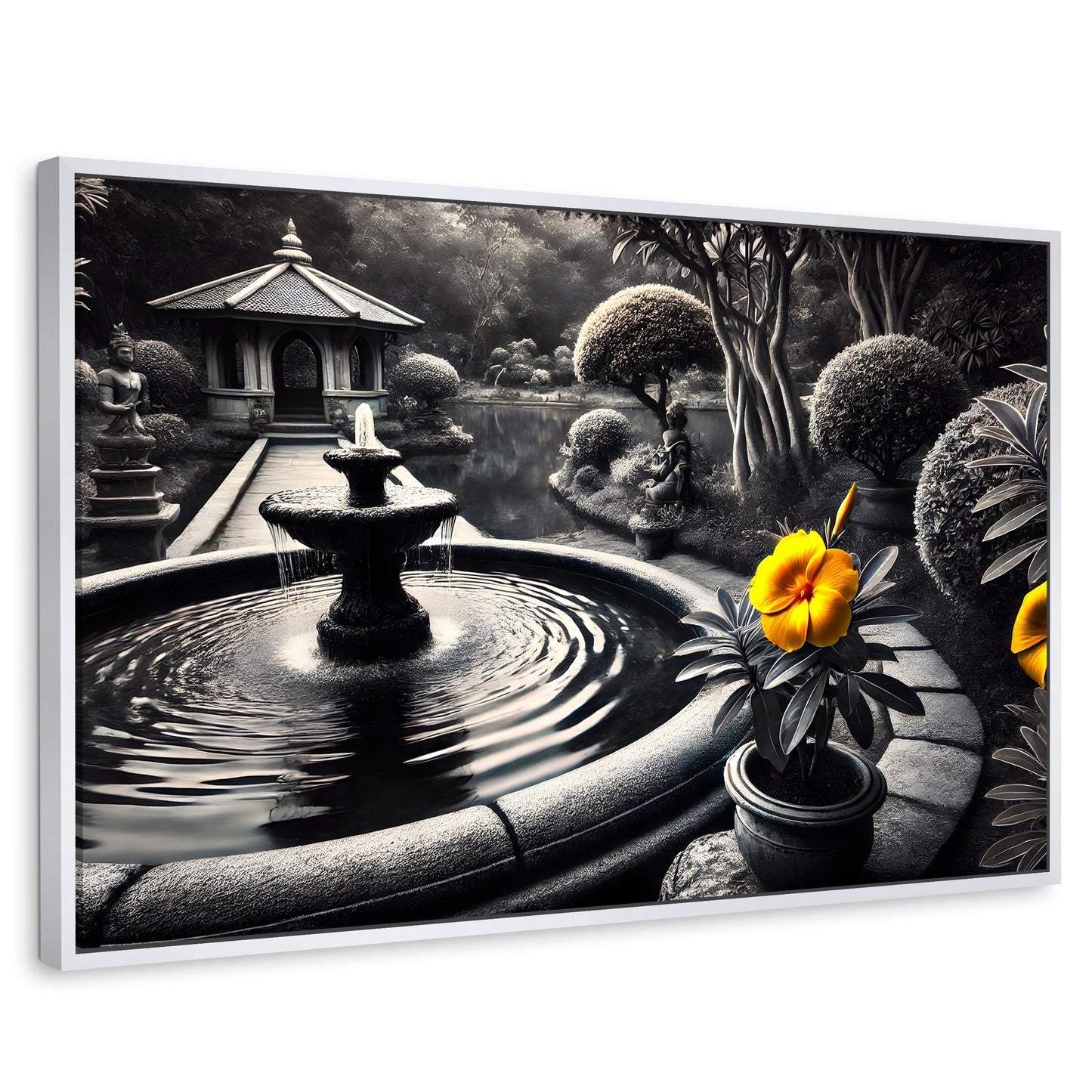 Cuadros Decorativos Canvas Revolution | Florecer Y Fluir | Rectangular | Portada | Marco Blanco