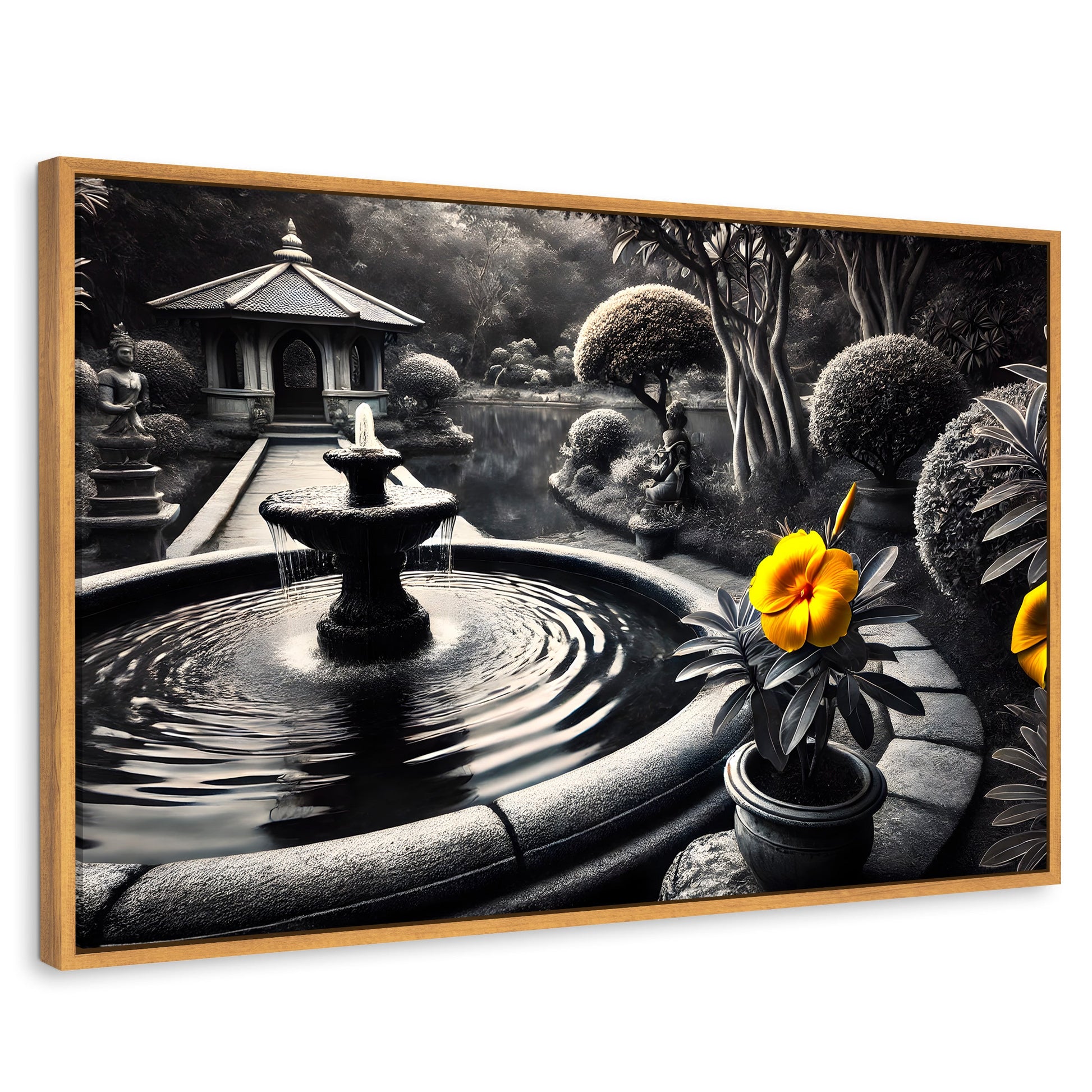 Cuadros Decorativos Canvas Revolution | Florecer Y Fluir | Rectangular | Portada | Marco Madera