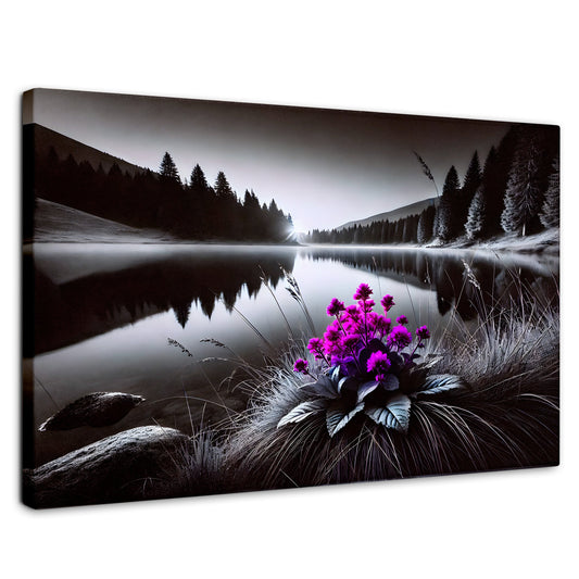 Cuadros Decorativos Canvas Revolution | Flores En El Agua | Rectangular | Portada | Marco SinMarco