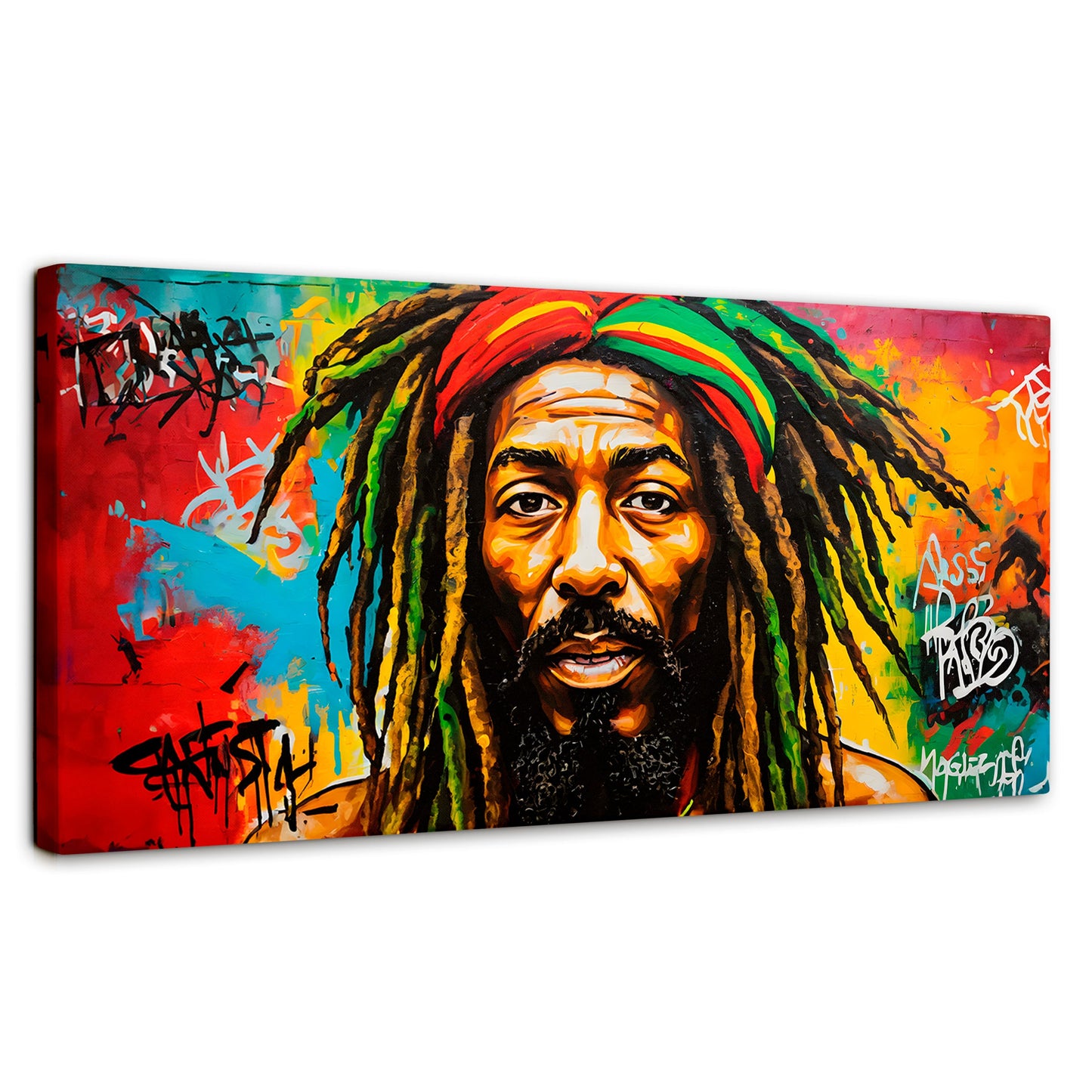 Cuadros Decorativos Canvas Revolution | Fusion Urbana Rasta | Panoramico | Portada | Marco SinMarco