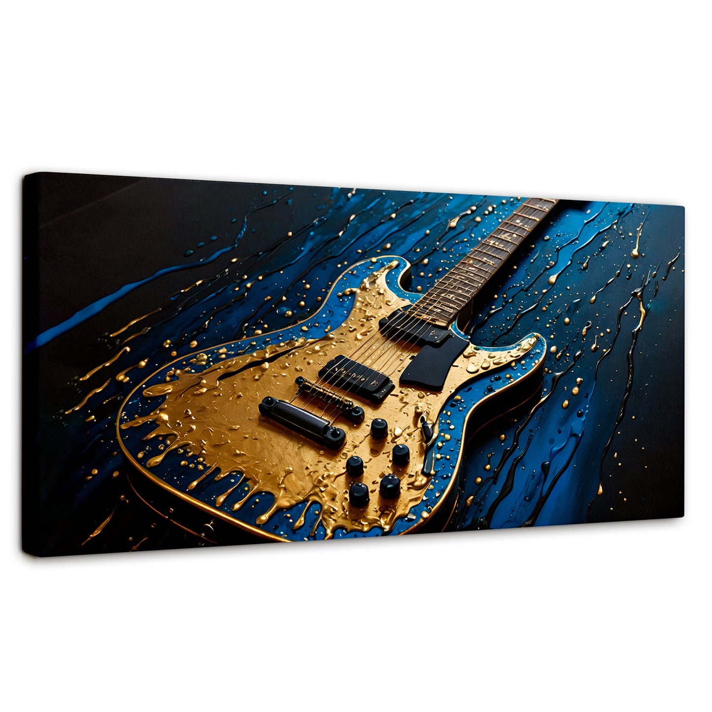 Cuadros Decorativos Canvas Revolution | Guitarra Luminosa | Panoramico | Portada | Marco SinMarco