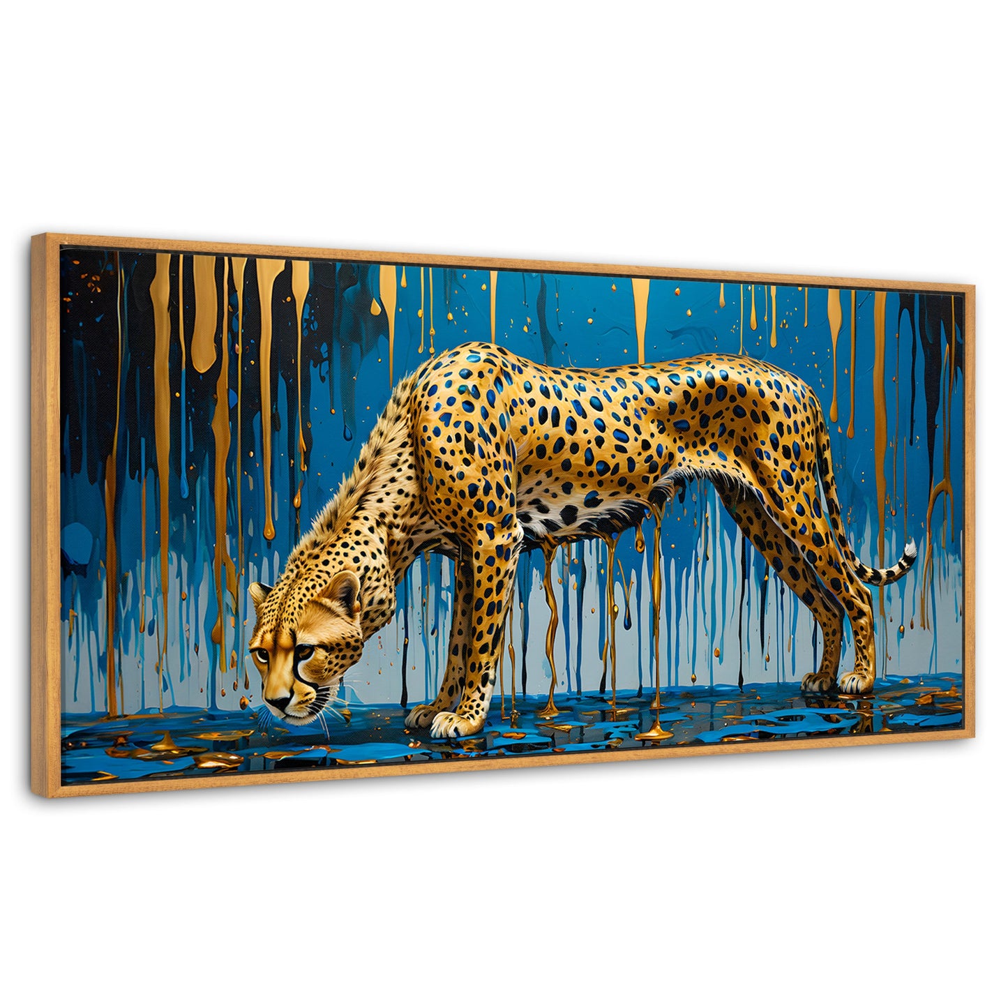 Cuadros Decorativos Canvas Revolution | Leopardo Liquido | Panoramico | Portada