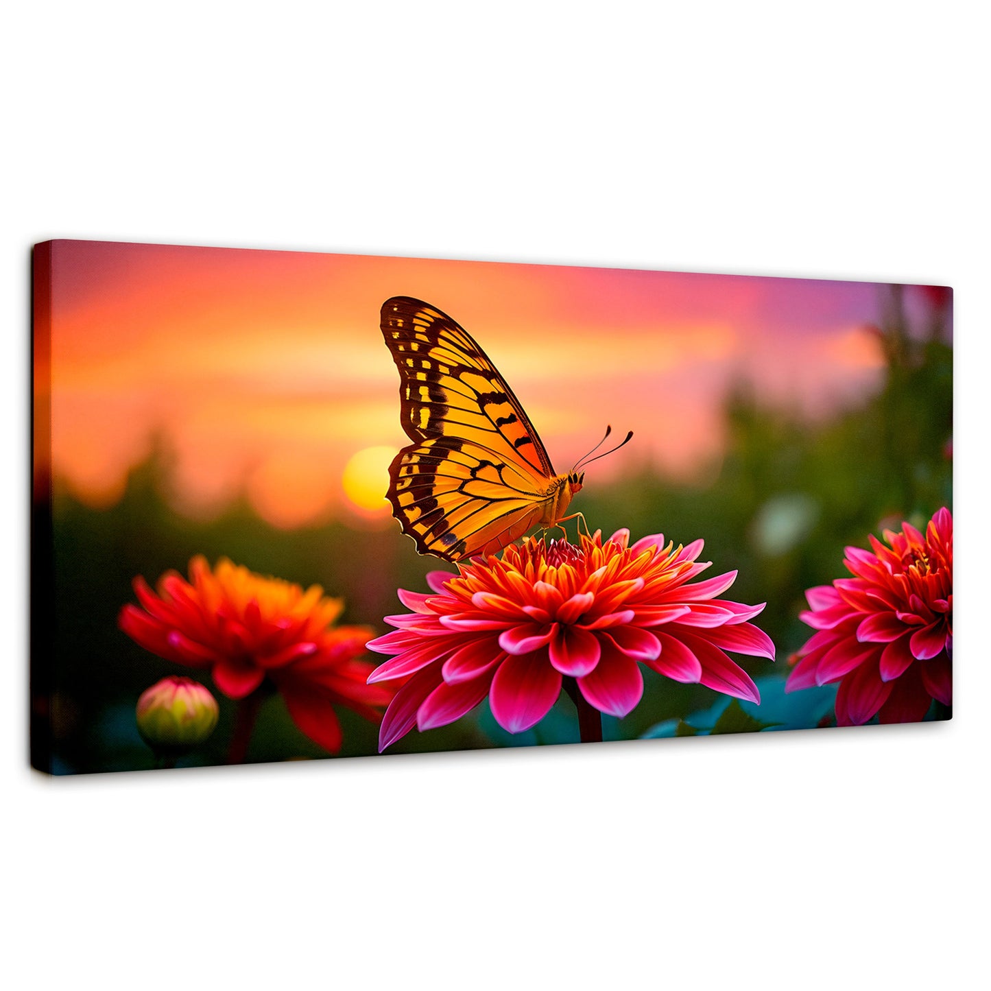 Cuadros Decorativos Canvas Revolution | Mariposa Radiante | Panoramico | Portada | Marco SinMarco