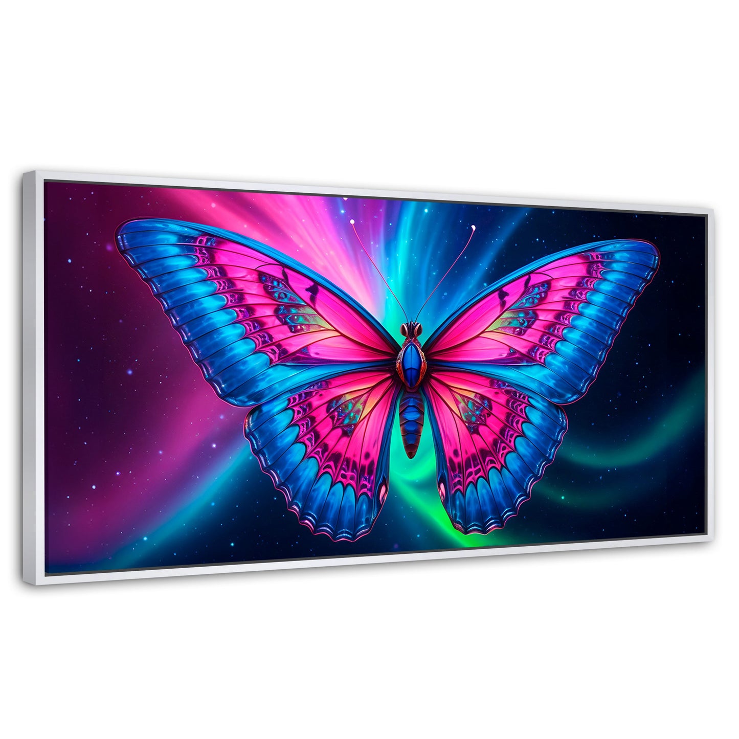 Cuadros Decorativos Canvas Revolution | Nebulosa Radiante | Panoramico | Portada | Marco Dorado