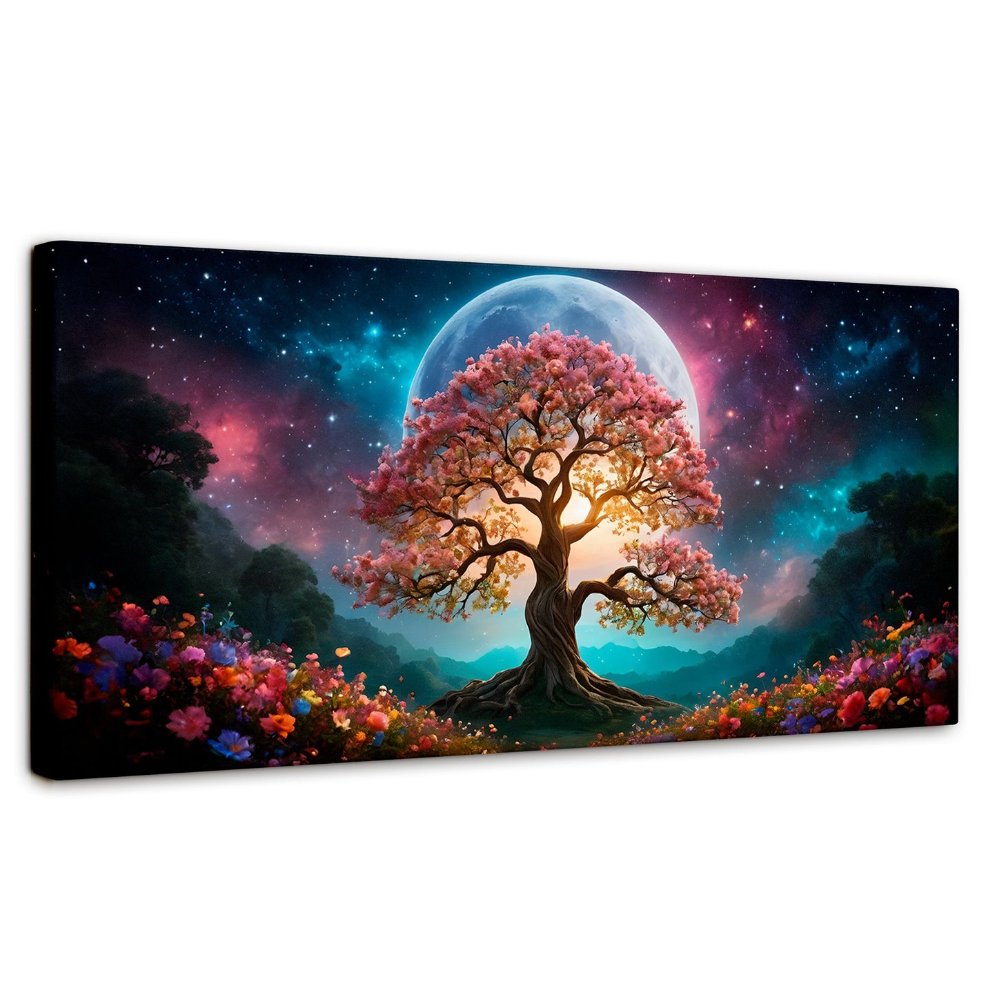 Cuadros Decorativos Canvas Revolution | Nocturno Floral | Panoramico | Portada | Marco SinMarco