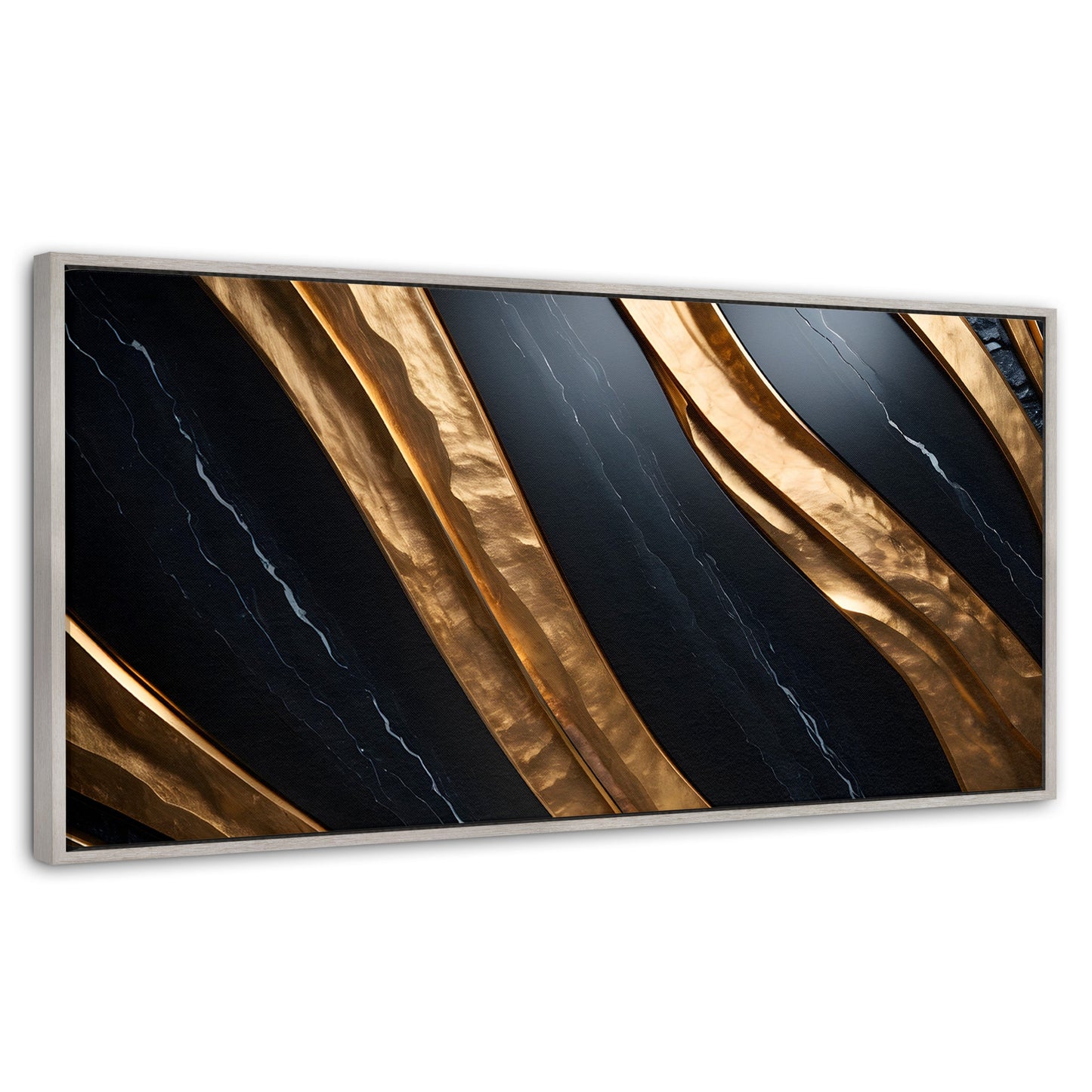 Cuadros Decorativos Canvas Revolution | Obsidiana Dorada | Panoramico | Portada
