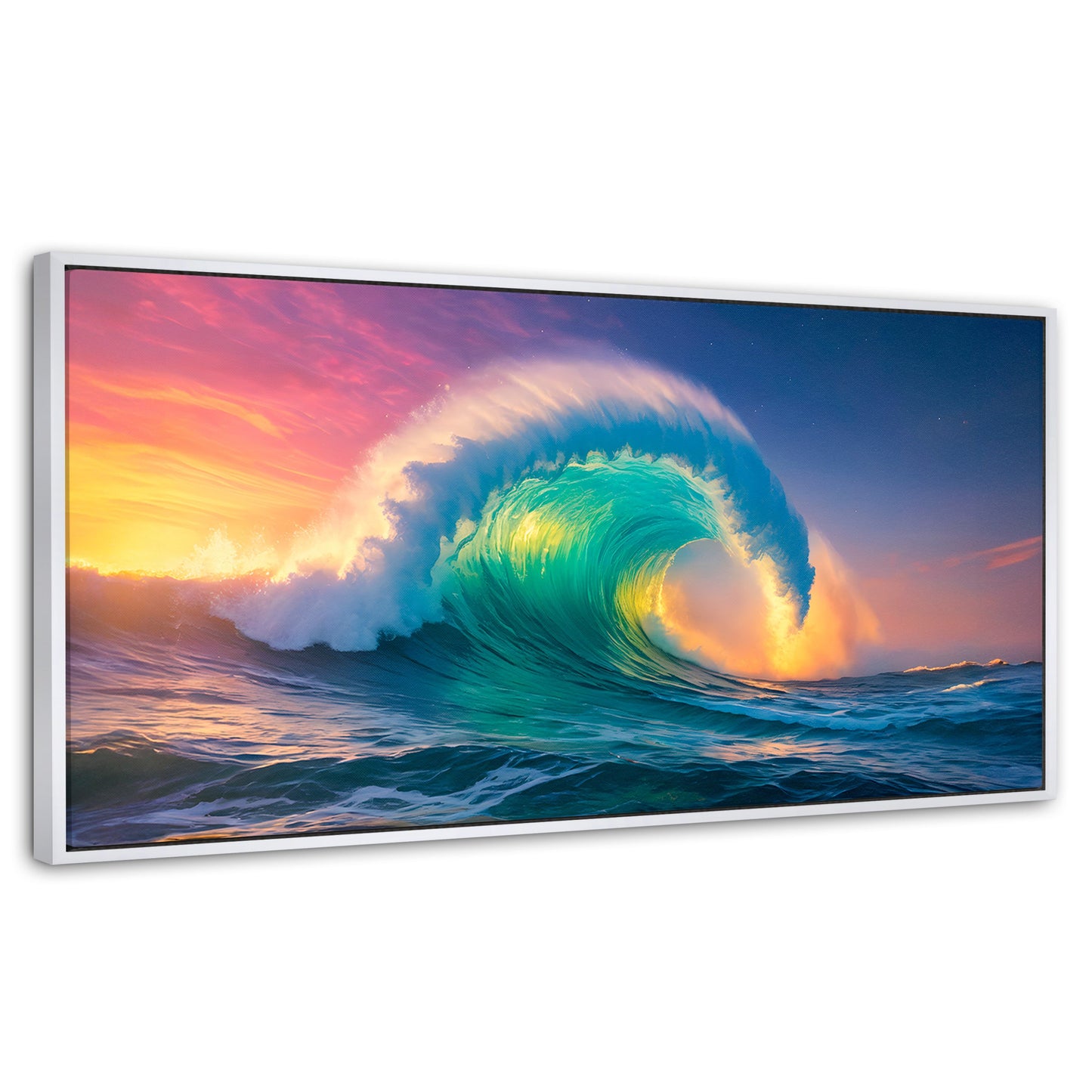 Cuadros Decorativos Canvas Revolution | Ola Oceanica Ocaso | Panoramico | Portada