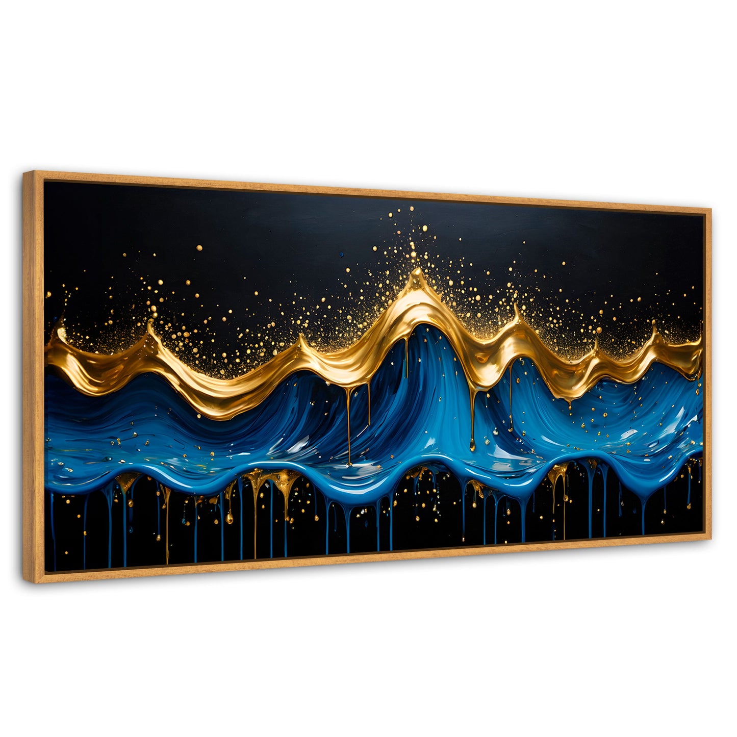 Cuadros Decorativos Canvas Revolution | Ondas Preciosas | Panoramico | Portada | Marco Negro