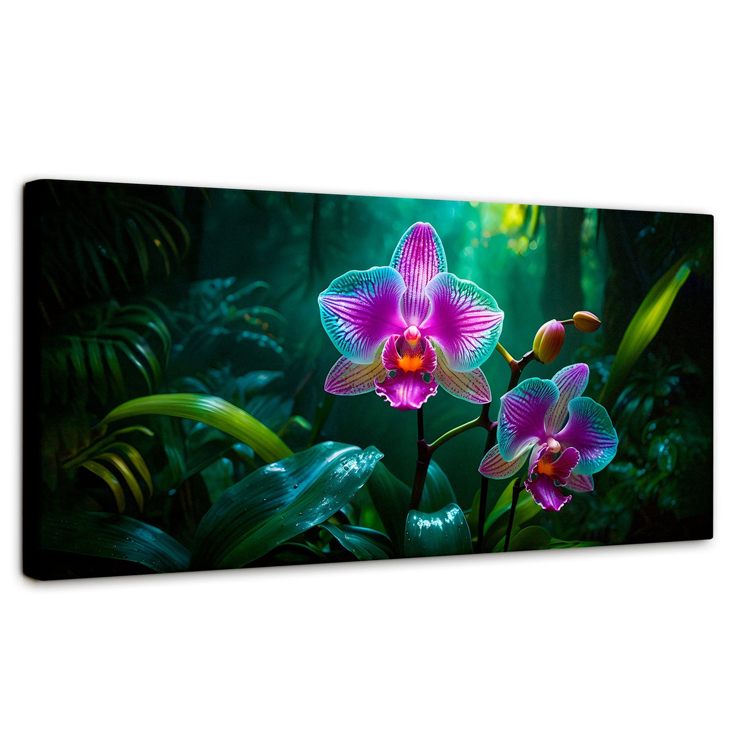 Cuadros Decorativos Canvas Revolution | Orquideas Vibrantes | Panoramico | Portada | Marco SinMarco
