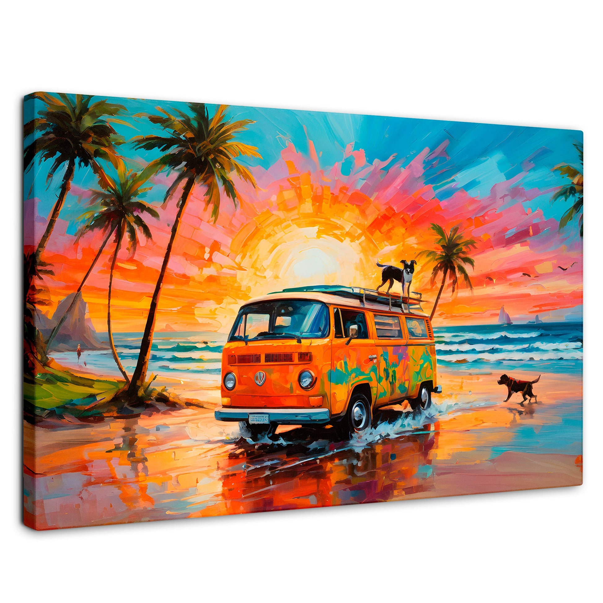 Cuadros Decorativos Canvas Revolution | Perros Playeros | Rectangular | Portada | Marco SinMarco