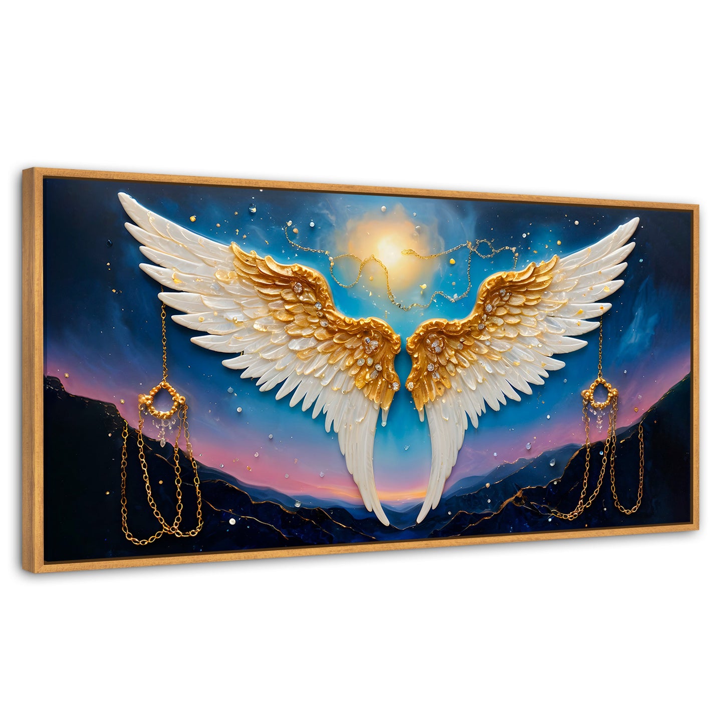 Cuadros Decorativos Canvas Revolution | Plumas Eternas | Panoramico | Portada | Marco Negro