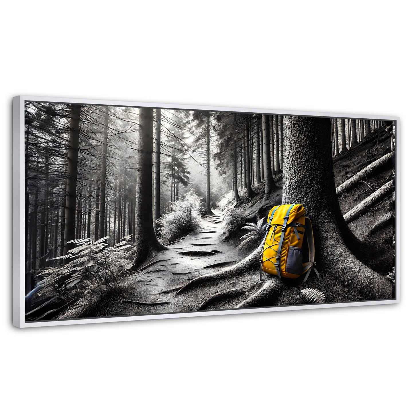 Cuadros Decorativos Canvas Revolution | Rastro Amarillo | Panoramico | Portada | Marco Dorado