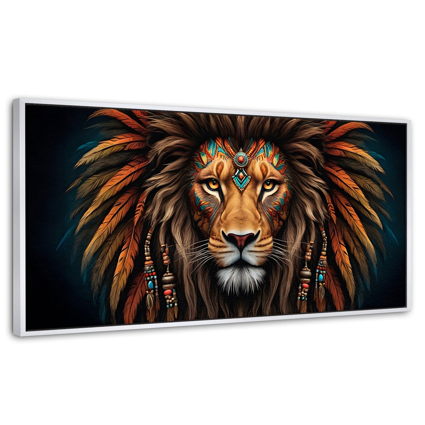 Cuadros Decorativos Canvas Revolution | Realeza Salvaje | Panoramico | Portada | Marco Blanco