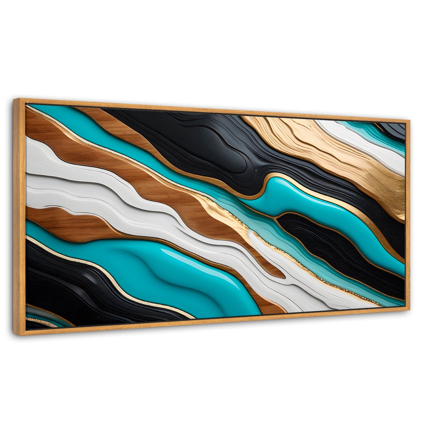 Cuadros Decorativos Canvas Revolution | Rio Oro Turquesa | Panoramico | Portada