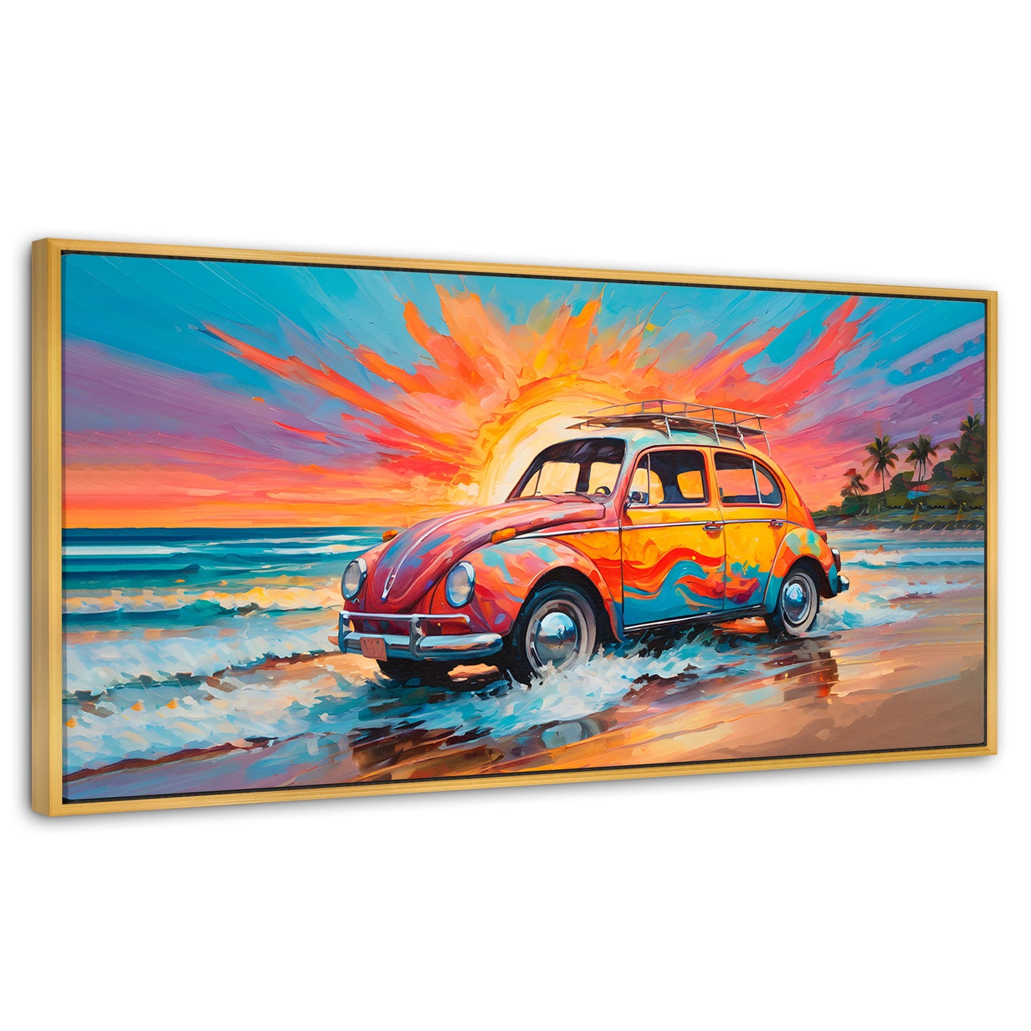 Cuadros Decorativos Canvas Revolution | Rodando Verano | Panoramico | Portada | Marco Dorado