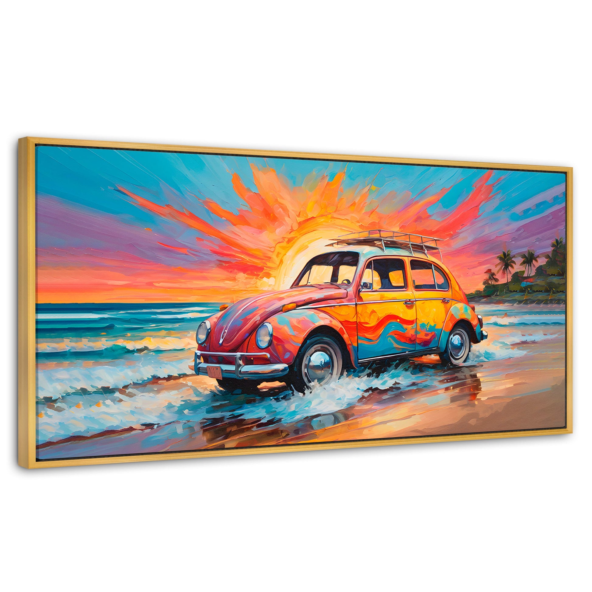 Cuadros Decorativos Canvas Revolution | Rodando Verano | Panoramico | Portada | Marco Dorado