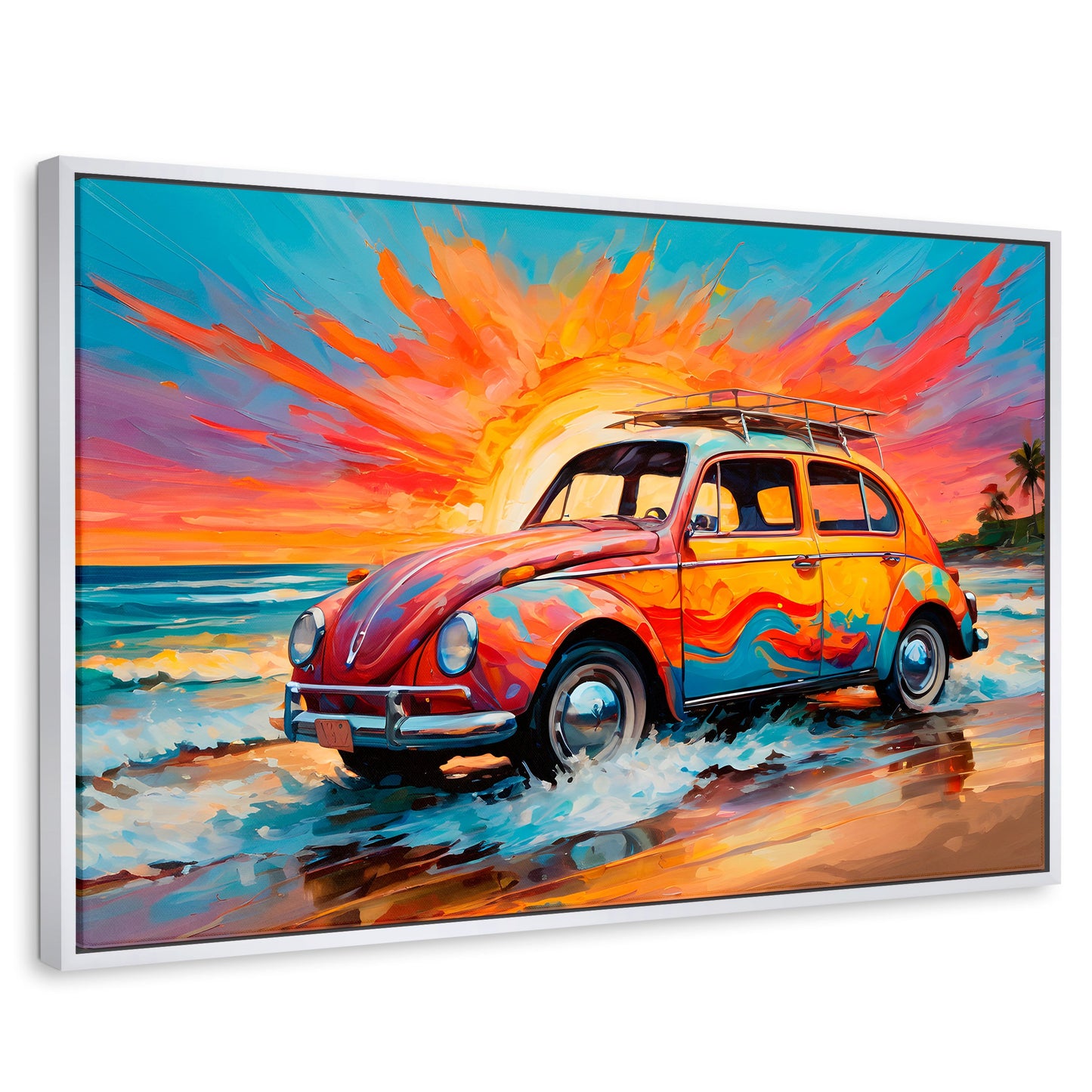 Cuadros Decorativos Canvas Revolution | Rodando Verano | Rectangular | Portada | Marco Blanco