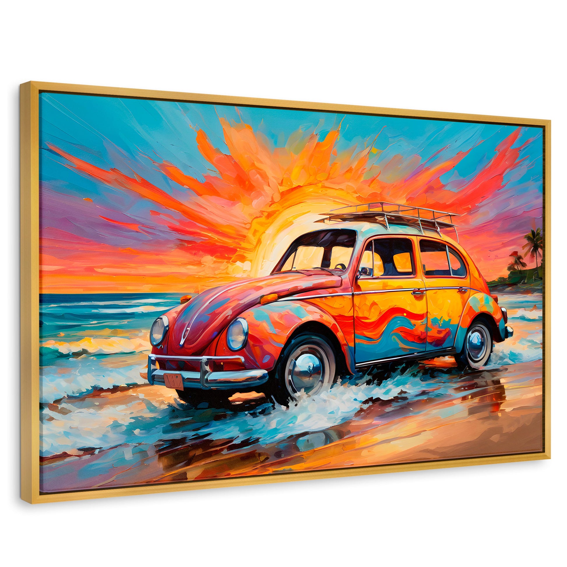 Cuadros Decorativos Canvas Revolution | Rodando Verano | Rectangular | Portada | Marco Dorado