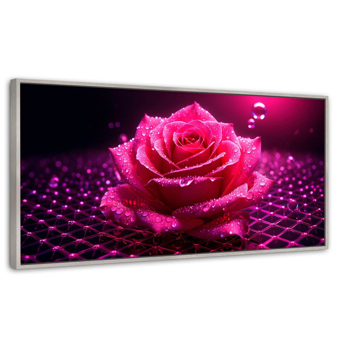 Cuadros Decorativos Canvas Revolution | Rosa Red Eterna | Panoramico | Portada