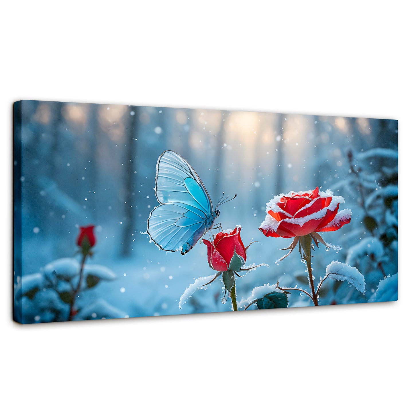 Cuadros Decorativos Canvas Revolution | Rosa Y Fragilidad | Panoramico | Portada | Marco SinMarco