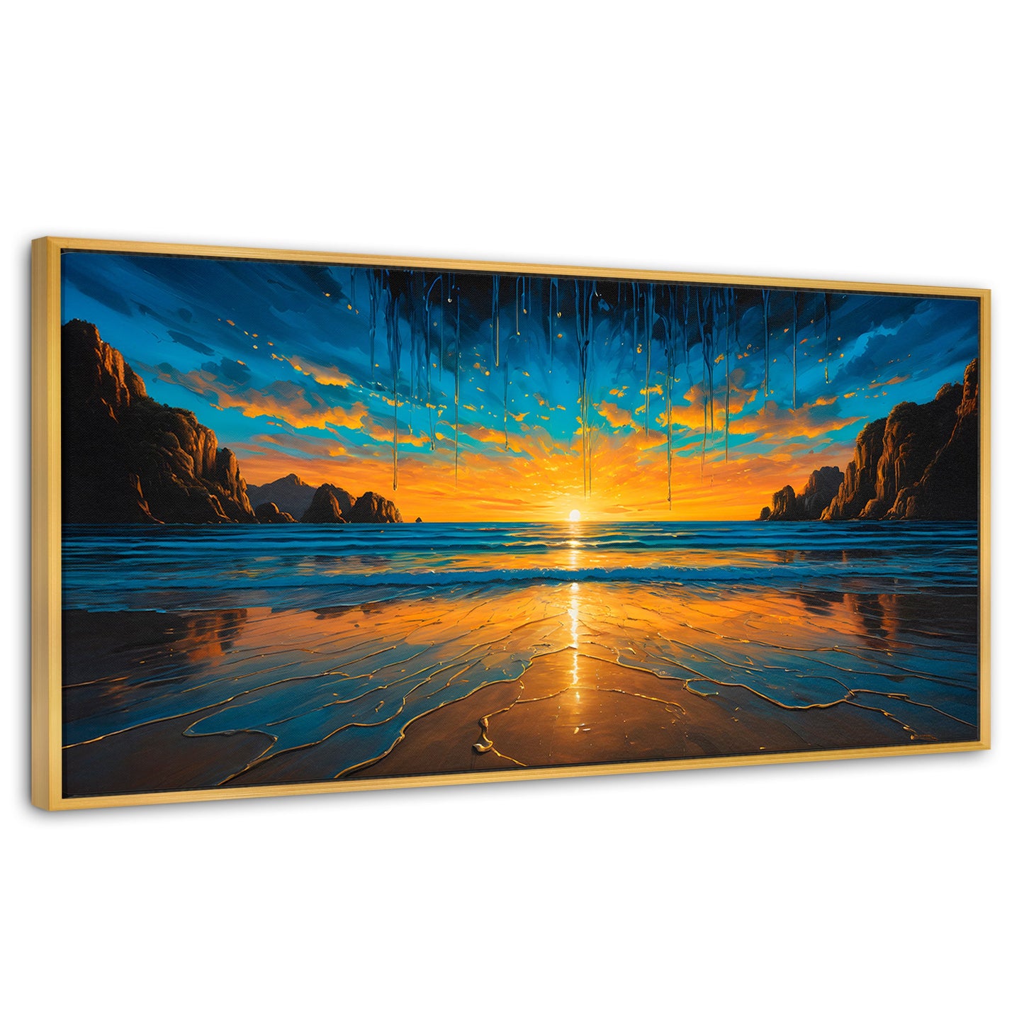 Cuadros Decorativos Canvas Revolution | Tranquilidad Dorada | Panoramico | Portada