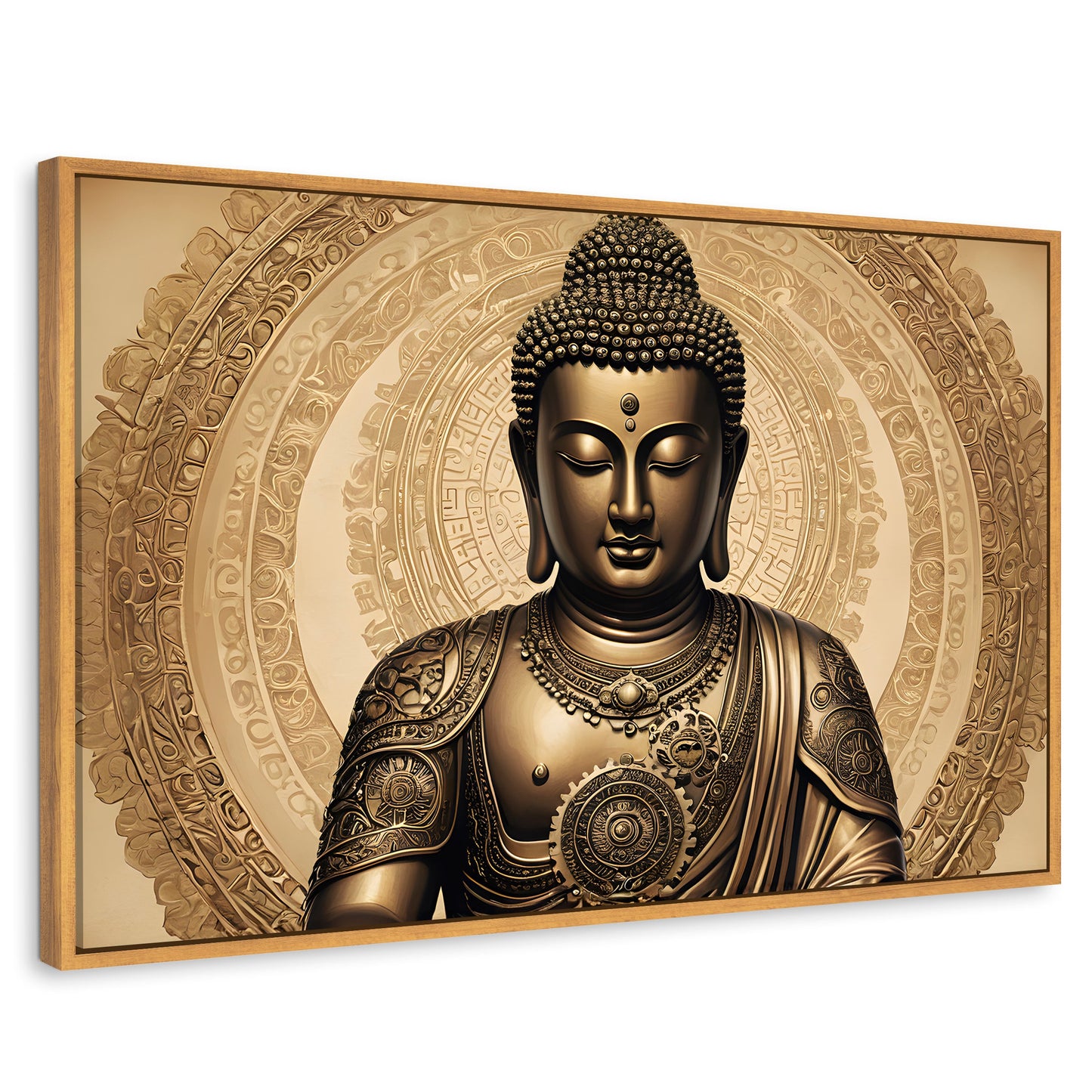 Cuadros Decorativos Canvas Revolution | Trascender Dorado | Rectangular | Portada | Marco Madera