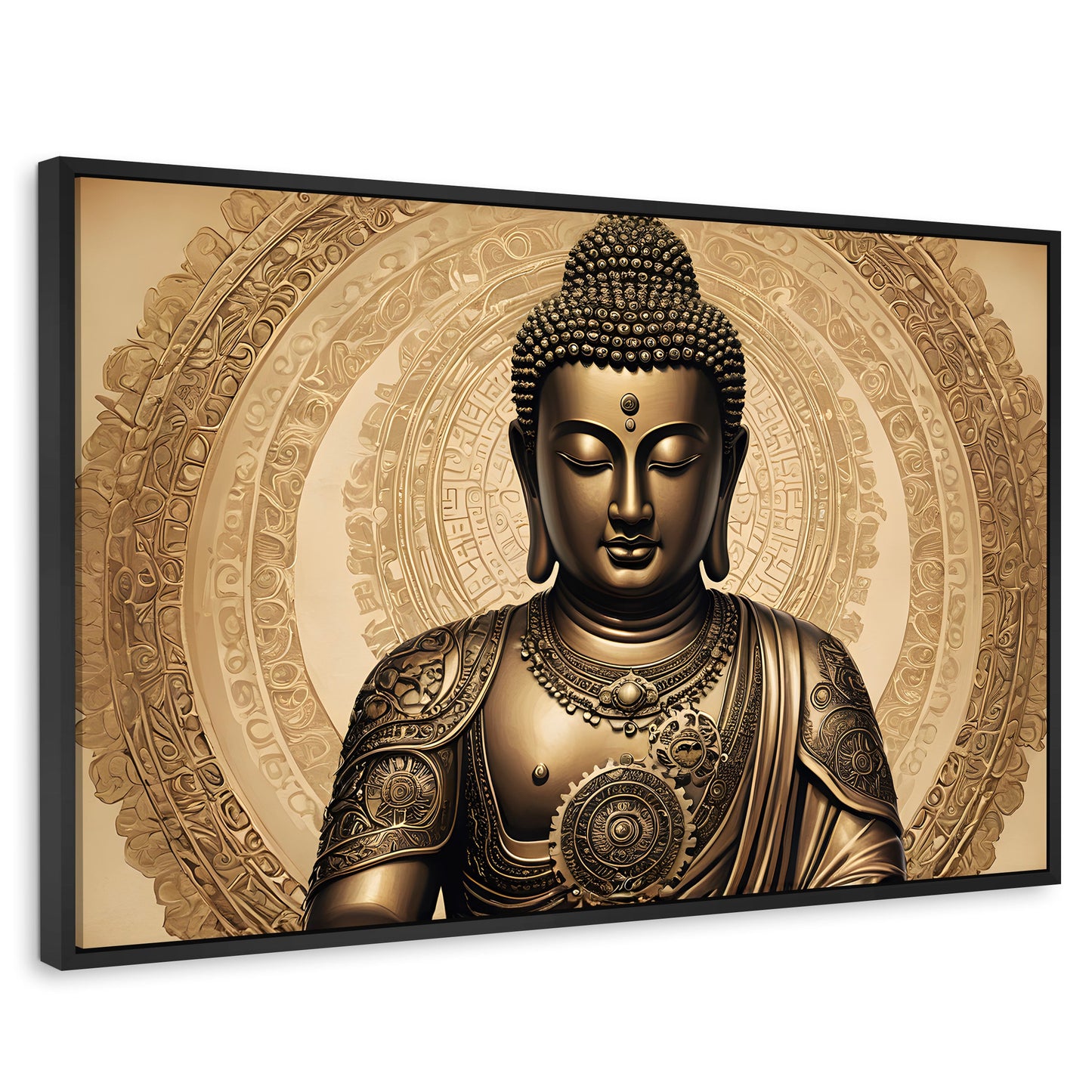 Cuadros Decorativos Canvas Revolution | Trascender Dorado | Rectangular | Portada | Marco Negro